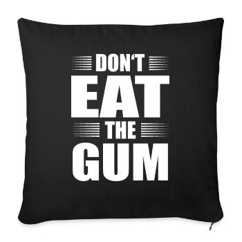 Funny Bubblegum Gift - Sofa pillowcase 17,3'' x 17,3'' (45 x 45 cm) - black - Front