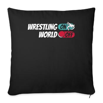 Wrestling Wrestler Wrestling On World Off - Sofa pillowcase 17,3'' x 17,3'' (45 x 45 cm) - black - Front