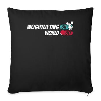 Haltérophilie Haltérophile - Housse de coussin décorative 45 x 45 cm - noir - Devant