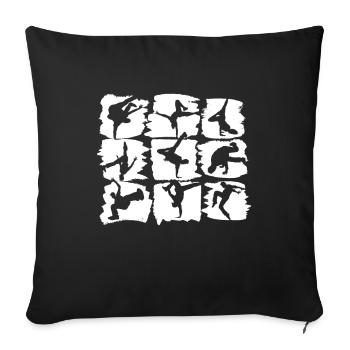 Breakdancer Breakdance - Dancer B-Boying Design - Sofa pillowcase 17,3'' x 17,3'' (45 x 45 cm) - black - Front