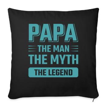 Dad A Man A Legend Funny Dad Sayings - Sofa pillowcase 17,3'' x 17,3'' (45 x 45 cm) - black - Front