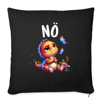 Dinosaur Dinos Saying Nope for Boys and Girls - Sofa pillowcase 17,3'' x 17,3'' (45 x 45 cm) - black - Front
