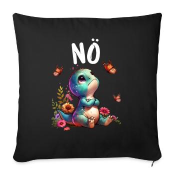 Dinosaur Dinos Saying Nope for Boys and Girls - Sofa pillowcase 17,3'' x 17,3'' (45 x 45 cm) - black - Front