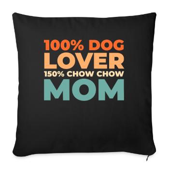 Chow Chow - Sofa pillowcase 17,3'' x 17,3'' (45 x 45 cm) - black - Front