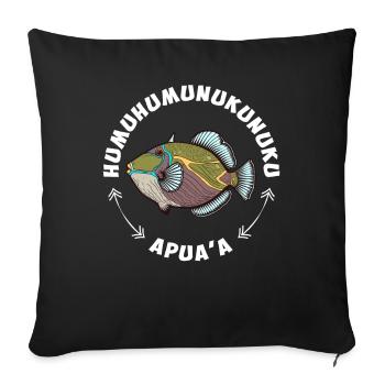 Humuhumunukunukuapua'a Hawaii-Riff-Drückerfisch - Sofakissenbezug 45 x 45 cm - Schwarz - Vorne
