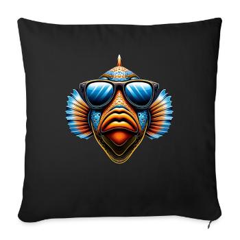 Humuhumunukunukuapua'a Hawaiian Reef Pusher - Sofa pillowcase 17,3'' x 17,3'' (45 x 45 cm) - black - Front
