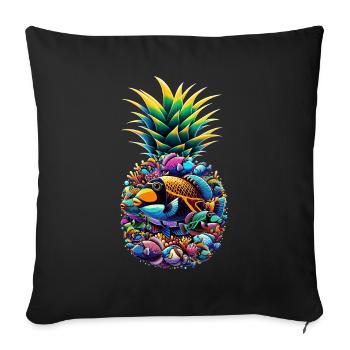 Humuhumunukunukuapua'a Hawaiianischer Riff-Drücker - Sofakissenbezug 45 x 45 cm - Schwarz - Vorne