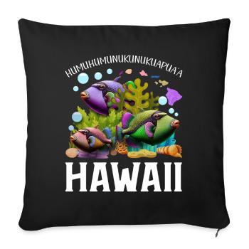 Humuhumunukunukuapua'a Hawaiianischer Riff-Drücker - Sofakissenbezug 45 x 45 cm - Schwarz - Vorne