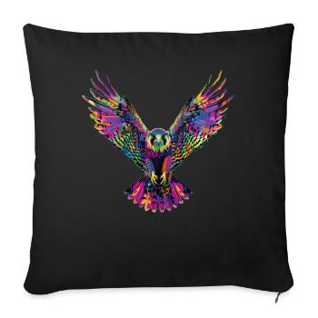 Fauconnerie Fauconnier Pop Art - Housse de coussin décorative 45 x 45 cm - noir - Devant