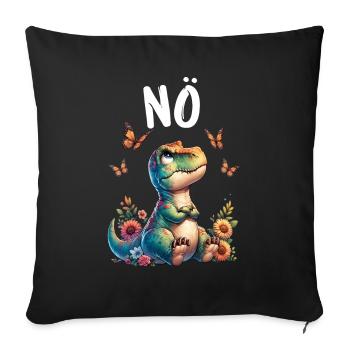 Dinosaur Dinos Saying Nope for Boys and Girls - Sofa pillowcase 17,3'' x 17,3'' (45 x 45 cm) - black - Front