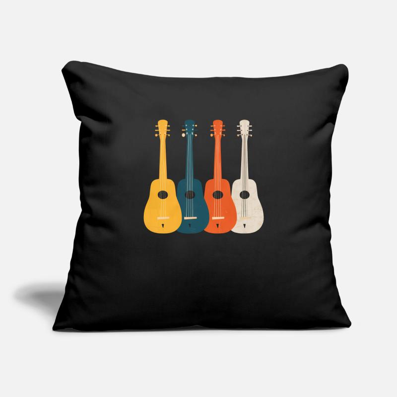 Cadeau pour les amateurs de dulcimer Housse de coussin décorative 45 x 45 cm