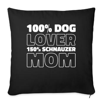 Schnauzer - Sofa pillowcase 17,3'' x 17,3'' (45 x 45 cm) - black - Front