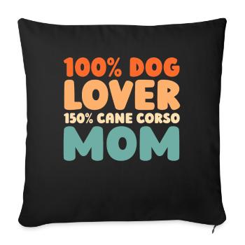 Cane Corso - Sofakissenbezug 45 x 45 cm - Schwarz - Vorne