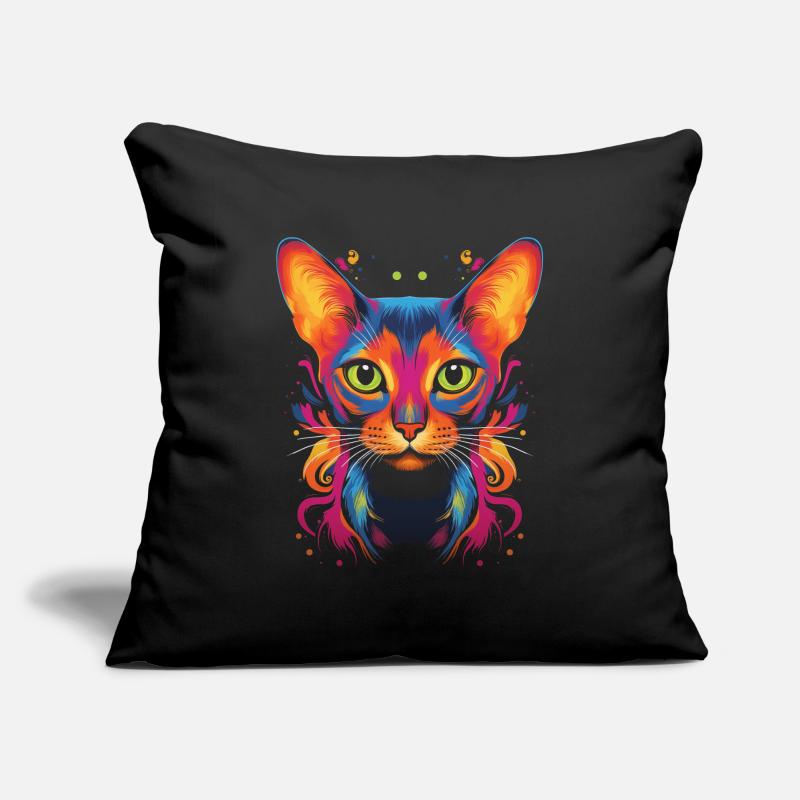 Abessinier Katze Pop Art Sofakissenbezug 45 x 45 cm