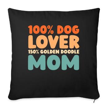 Golden Doodle - Sofa pillowcase 17,3'' x 17,3'' (45 x 45 cm) - black - Front