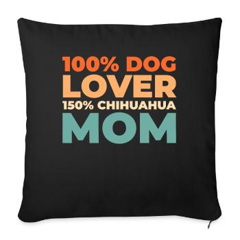 Chihuahua - Housse de coussin décorative 45 x 45 cm - noir - Devant