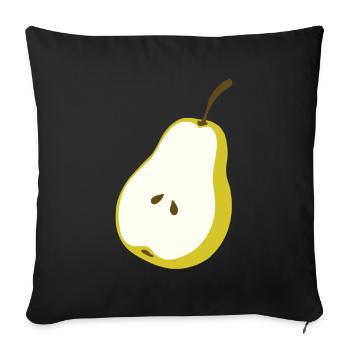 Pear Vegan Fruit - Sofa pillowcase 17,3'' x 17,3'' (45 x 45 cm) - black - Front