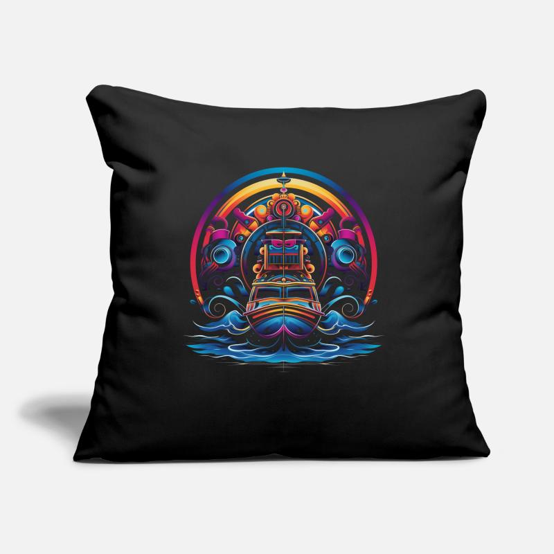 Luftbootkapitän Luftbootfahren Pop Art Sofakissenbezug 45 x 45 cm
