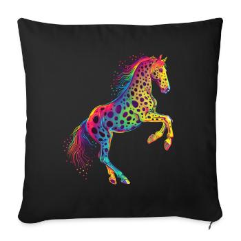 Appaloosa Pferd Pop Art - Sofakissenbezug 45 x 45 cm - Schwarz - Vorne