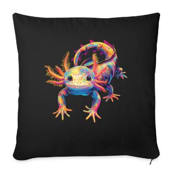Axolotl Amphibian Pop Art - Sofa pillowcase 17,3'' x 17,3'' (45 x 45 cm) - black - Front