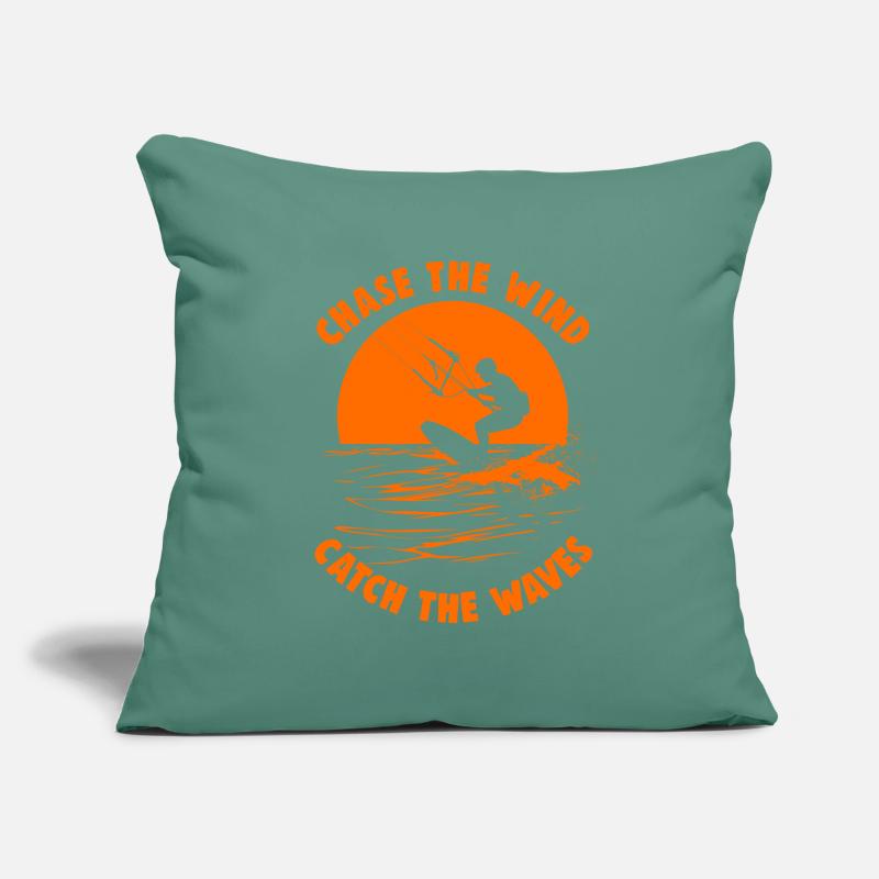 Kitesurf Chasser le vent attraper les vagues Housse de coussin décorative 45 x 45 cm