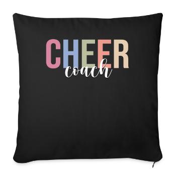 Cheerleading Cheerleaders - Sofa pillowcase 17,3'' x 17,3'' (45 x 45 cm) - black - Front