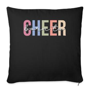 Cheerleading Cheerleaders - Sofa pillowcase 17,3'' x 17,3'' (45 x 45 cm) - black - Front