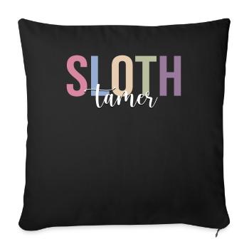 Circus Lover Circus Sloth Funny Circus - Sofa pillowcase 17,3'' x 17,3'' (45 x 45 cm) - black - Front