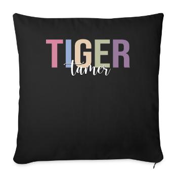 Circus Tiger Circus Tiger Lover Funny Circus - Sofa pillowcase 17,3'' x 17,3'' (45 x 45 cm) - black - Front