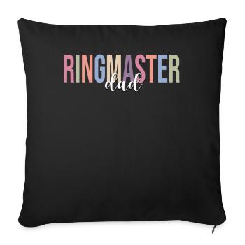 Cirque Papa Cirque Manegemann Carnaval - Housse de coussin décorative 45 x 45 cm - noir - Devant