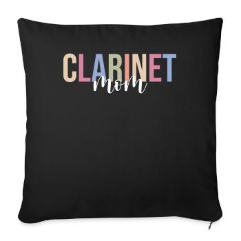 Clarinettiste Clarinettiste - Housse de coussin décorative 45 x 45 cm - noir - Devant
