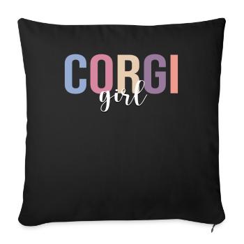 Dog lover - Sofa pillowcase 17,3'' x 17,3'' (45 x 45 cm) - black - Front