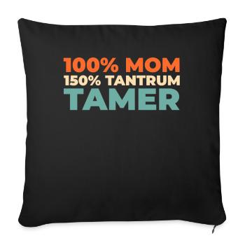 Maman Maman - Housse de coussin décorative 45 x 45 cm - noir - Devant
