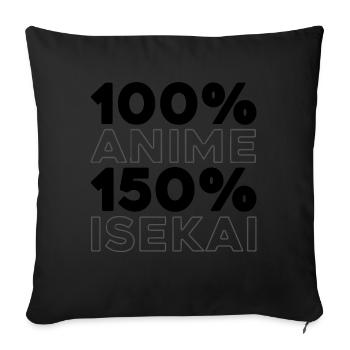 Anime Manga - Sofa pillowcase 17,3'' x 17,3'' (45 x 45 cm) - black - Front