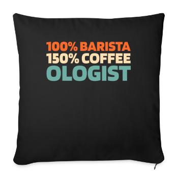 Café Barista - Housse de coussin décorative 45 x 45 cm - noir - Devant