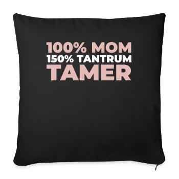 Maman Maman - Housse de coussin décorative 45 x 45 cm - noir - Devant