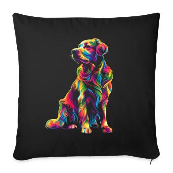 Chesapeake Bay Retriever Hund Pop Art - Sofakissenbezug 45 x 45 cm - Schwarz - Vorne