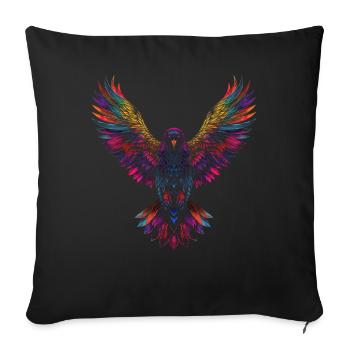 Corbeau Corbeau Oiseau Pop Art - Housse de coussin décorative 45 x 45 cm - noir - Devant
