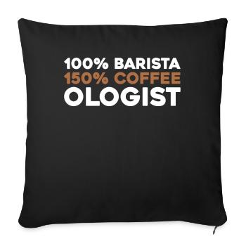 Café Barista - Housse de coussin décorative 45 x 45 cm - noir - Devant
