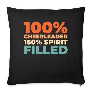 Cheerleader Cheerleading - Sofa pillowcase 17,3'' x 17,3'' (45 x 45 cm) - black - Front