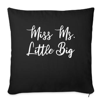 Sorority Soroitas Little Sister - Sofa pillowcase 17,3'' x 17,3'' (45 x 45 cm) - black - Front
