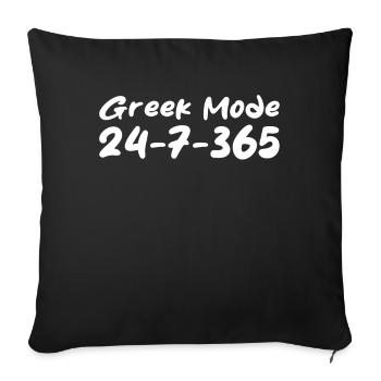 Sorority Soroitas Greek Mode - Sofa pillowcase 17,3'' x 17,3'' (45 x 45 cm) - black - Front