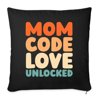Mom Mom - Sofa pillowcase 17,3'' x 17,3'' (45 x 45 cm) - black - Front
