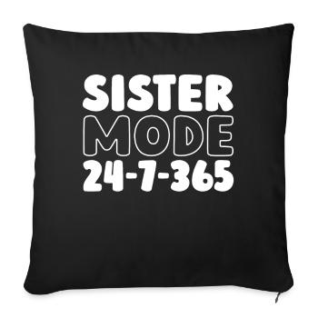 Sorority Soroitas Sister Mode - Sofa pillowcase 17,3'' x 17,3'' (45 x 45 cm) - black - Front