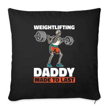 Weightlifting Weightlifting Skeleton - Sofa pillowcase 17,3'' x 17,3'' (45 x 45 cm) - black - Front
