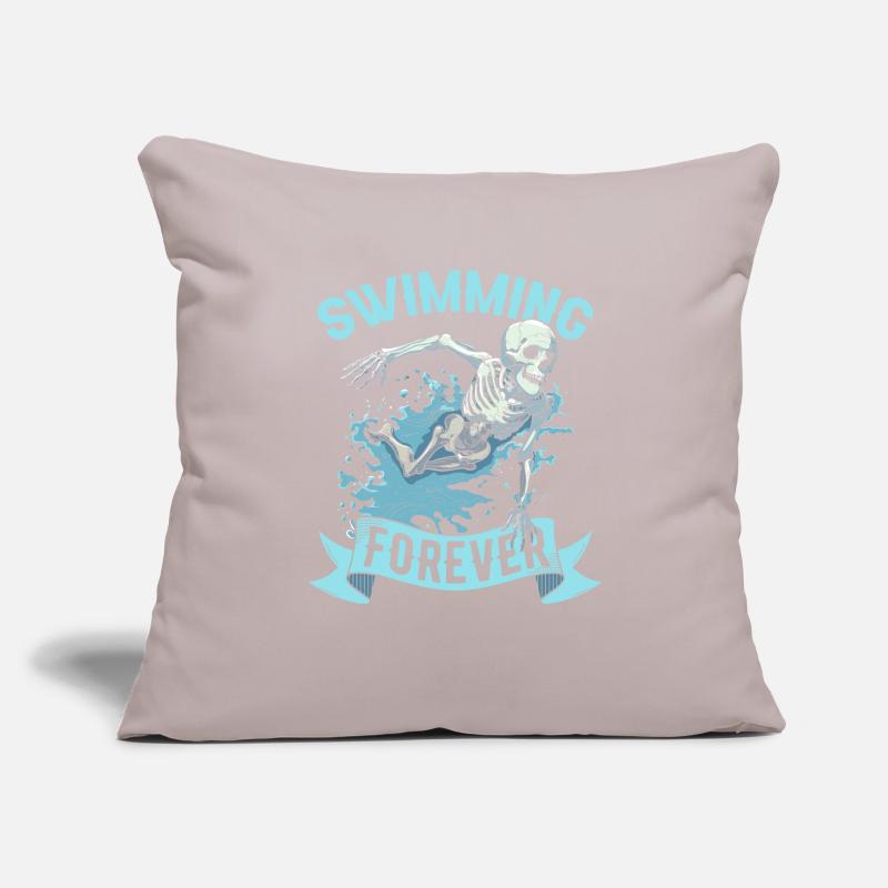 Swimming Float Skeleton Sofa pillowcase 17,3'' x 17,3'' (45 x 45 cm)