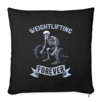 Haltérophilie Haltérophilie - Housse de coussin décorative 45 x 45 cm - noir - Devant