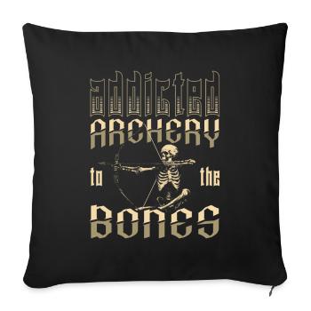Archery Archery Archery Archer - Sofa pillowcase 17,3'' x 17,3'' (45 x 45 cm) - black - Front