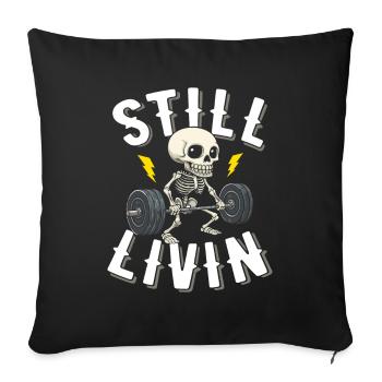 Haltérophilie Haltérophilie - Housse de coussin décorative 45 x 45 cm - noir - Devant