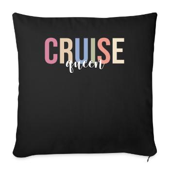Cruise Holiday Cruise Cruise Ship - Sofa pillowcase 17,3'' x 17,3'' (45 x 45 cm) - black - Front
